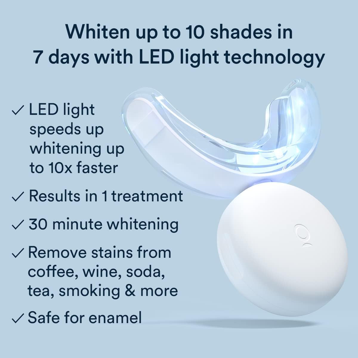 Auraglow Teeth Whitening Kit, LED Accelerator Light, 35% Carbamide Peroxide Teeth Whitening Gel