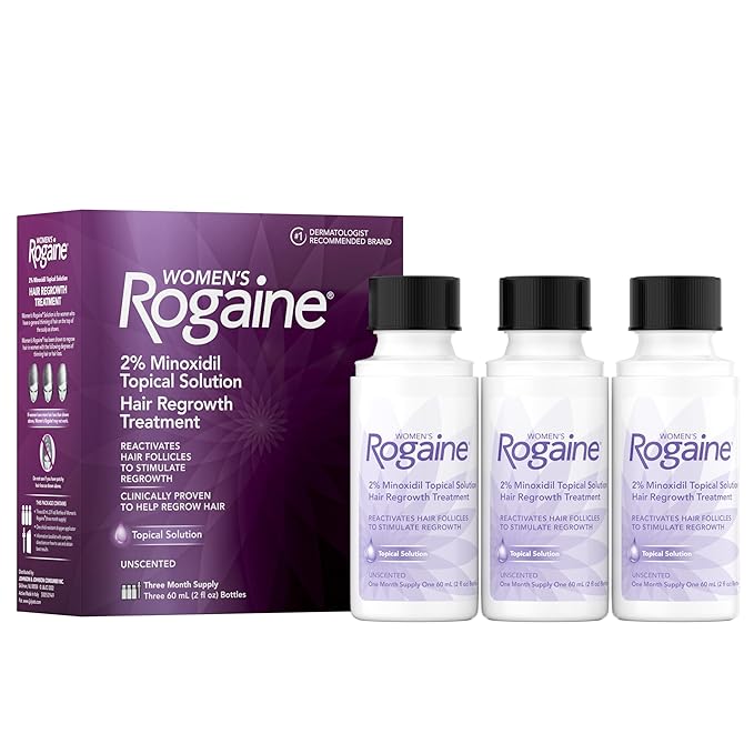 Rogaine Women's 2% Minoxidil Topical Solution for Womens Hair Thinning and Loss & Hair Regrowth