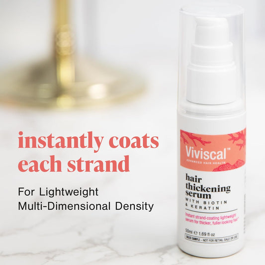 Viviscal Hair Thickening Serum, Instant Lightweight Hair Product, Leave-in Elixir