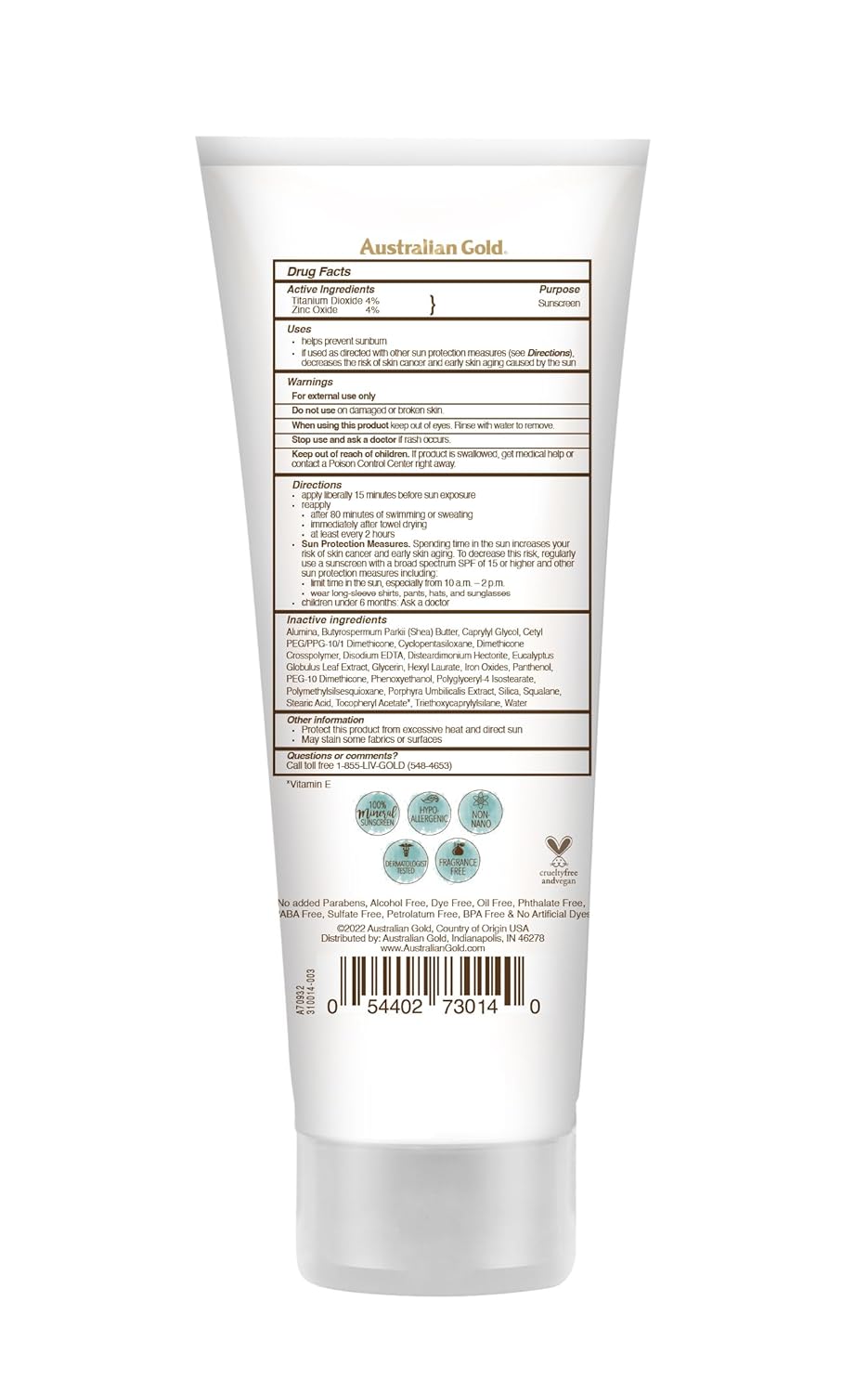(Decant Trial Size) Australian Gold Botanical SPF 50 Tinted Face Sunscreen