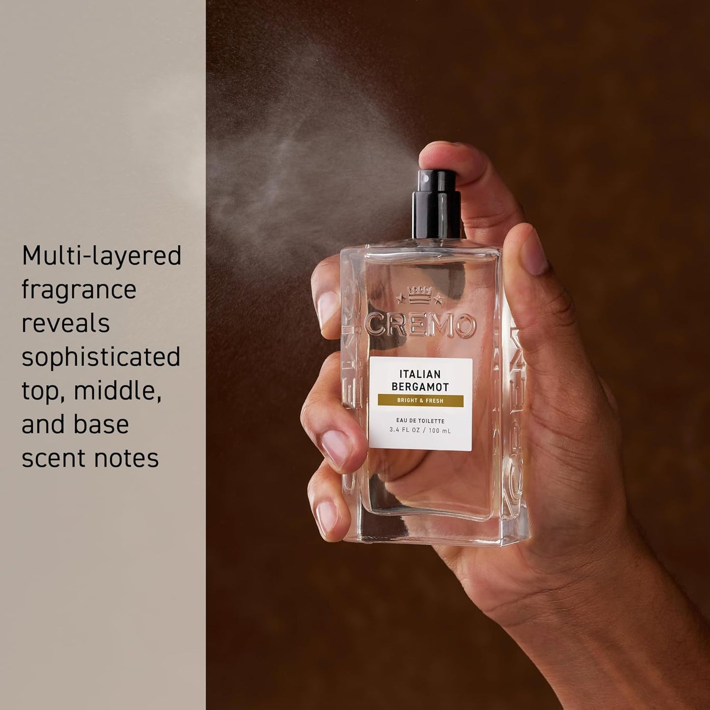Cremo Italian Bergamot Spray Cologne For Men