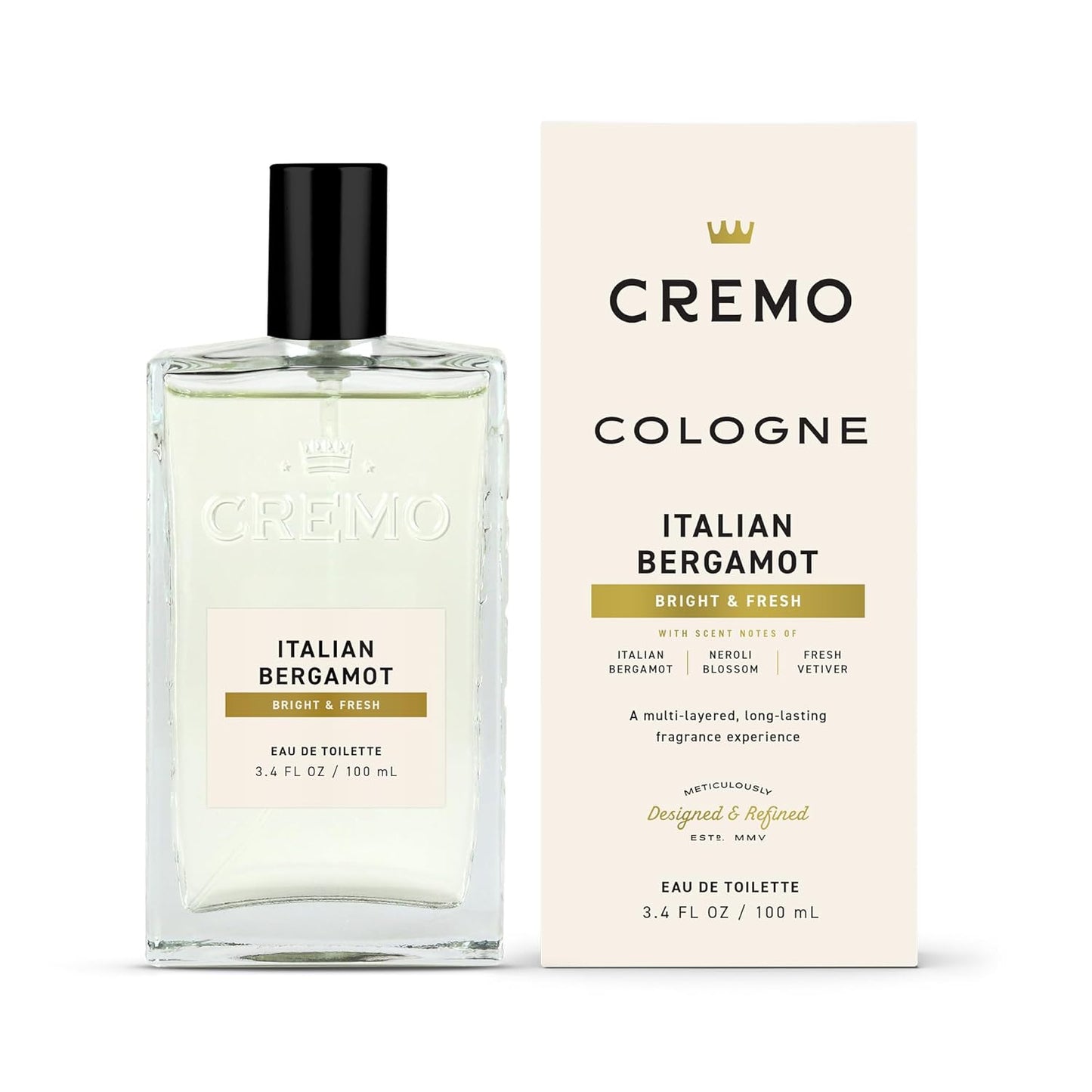 Cremo Italian Bergamot Spray Cologne For Men