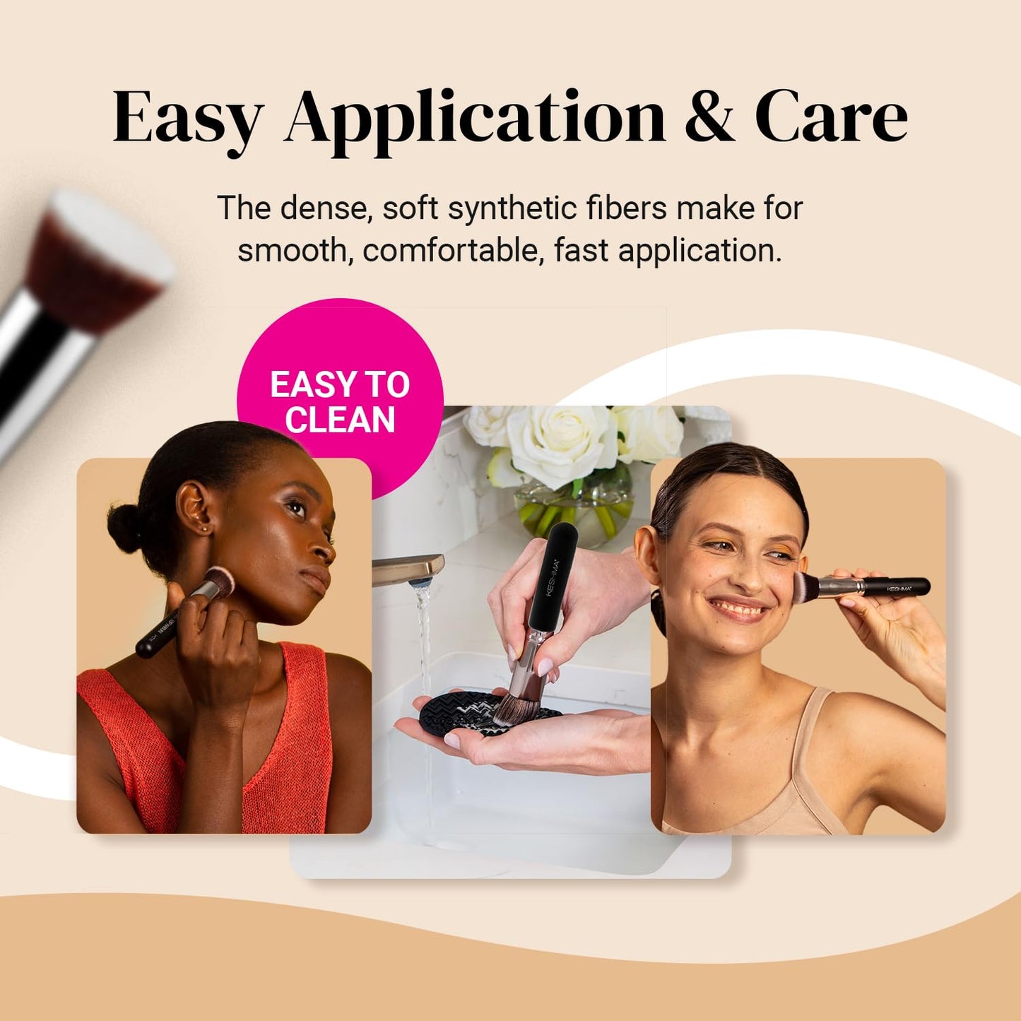 Flat Top Kabuki Foundation Brush By KESHIMA