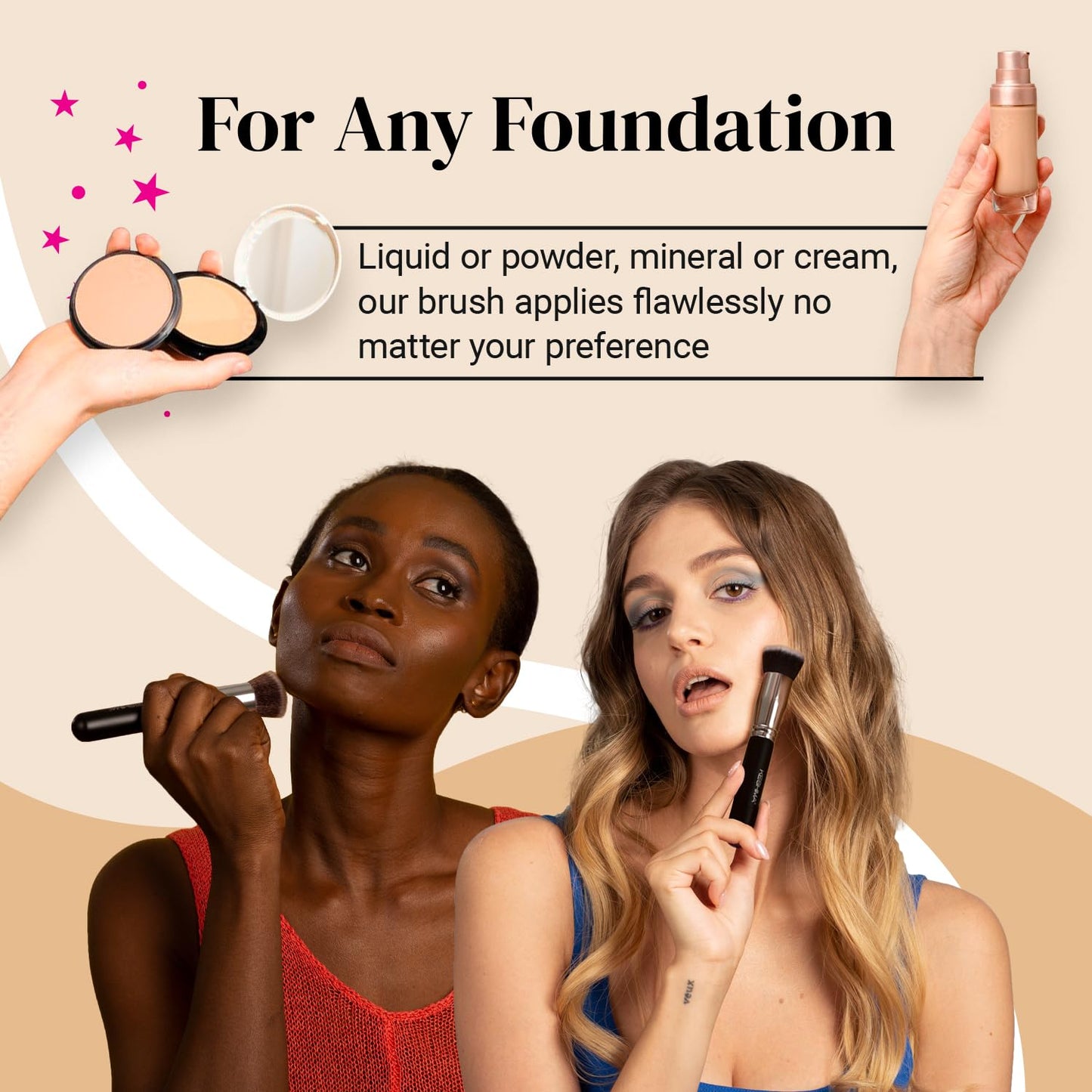 Flat Top Kabuki Foundation Brush By KESHIMA