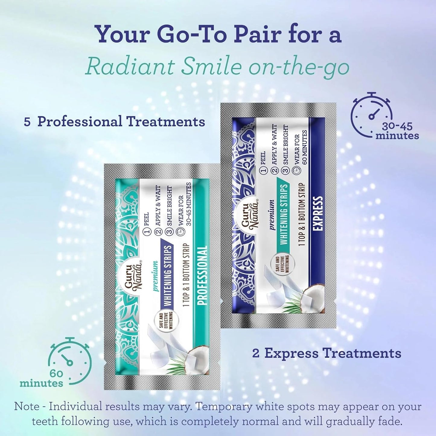 GuruNanda Teeth Whitening Strips - 7-Day Treatment