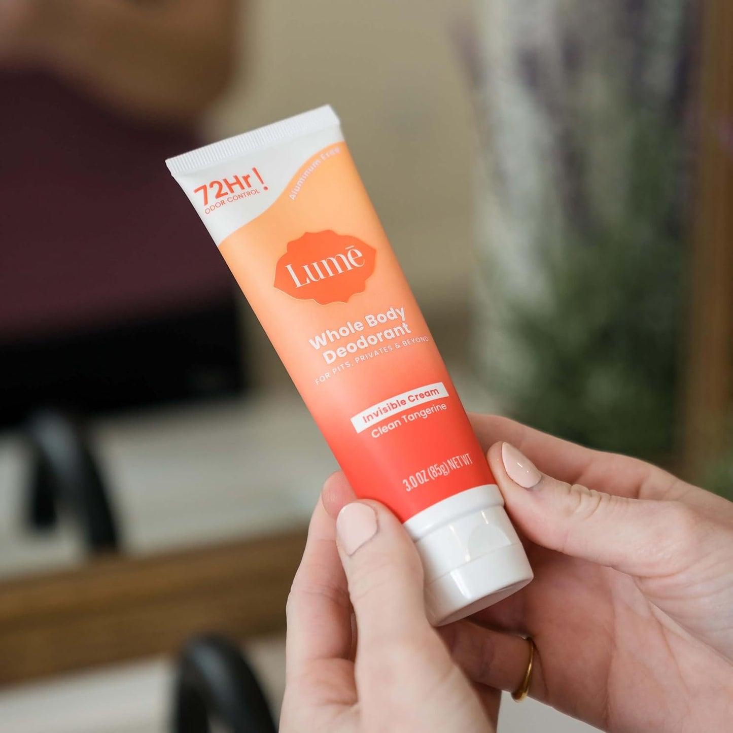 Lume Whole Body Deodorant Invisible Cream Tube - Clean Tangerine