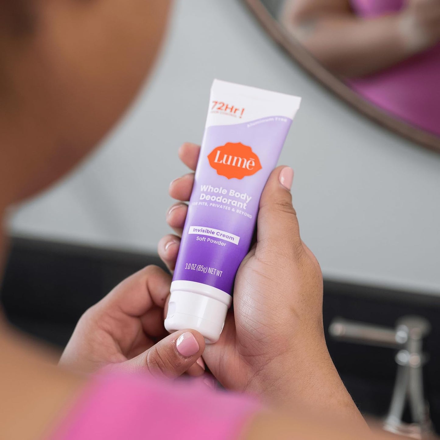 Lume Whole Body Deodorant Invisible Cream Tube - Soft Powder