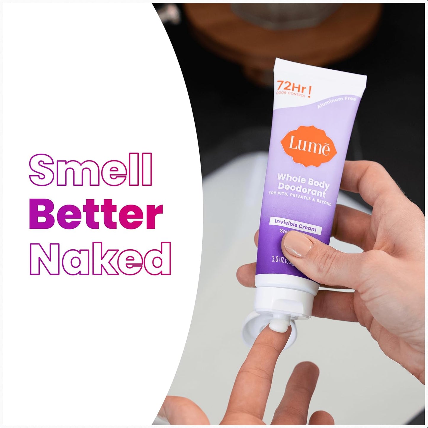 Lume Whole Body Deodorant Invisible Cream Tube - Soft Powder