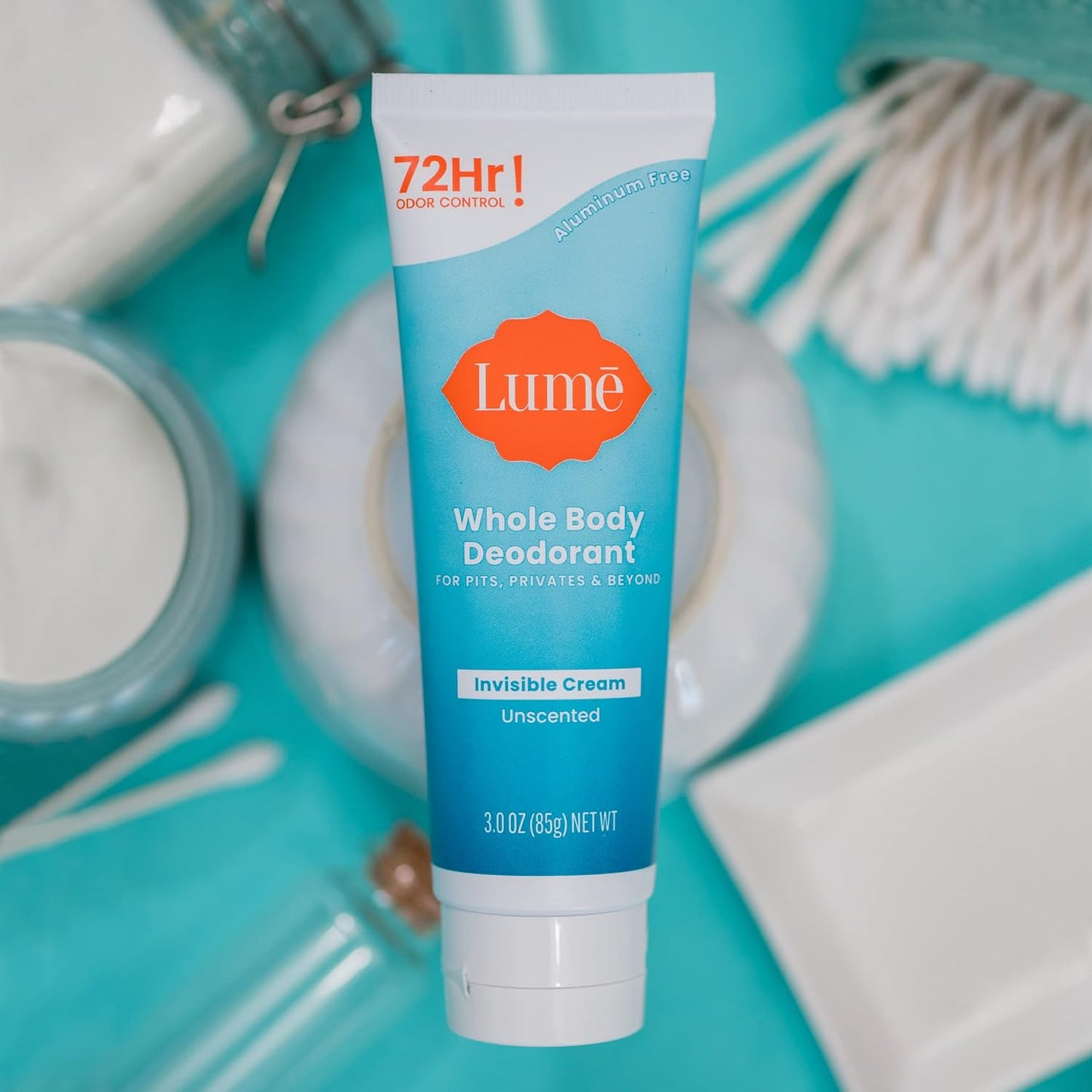Lume Whole Body Deodorant Invisible Cream Tube - Unscented