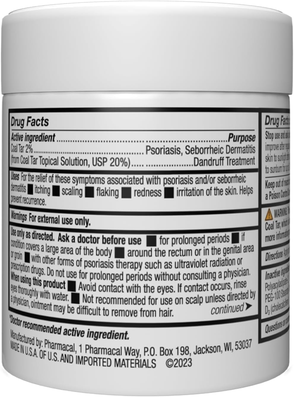 MG217 2% Coal Tar Ointment for Psoriasis - 4Oz