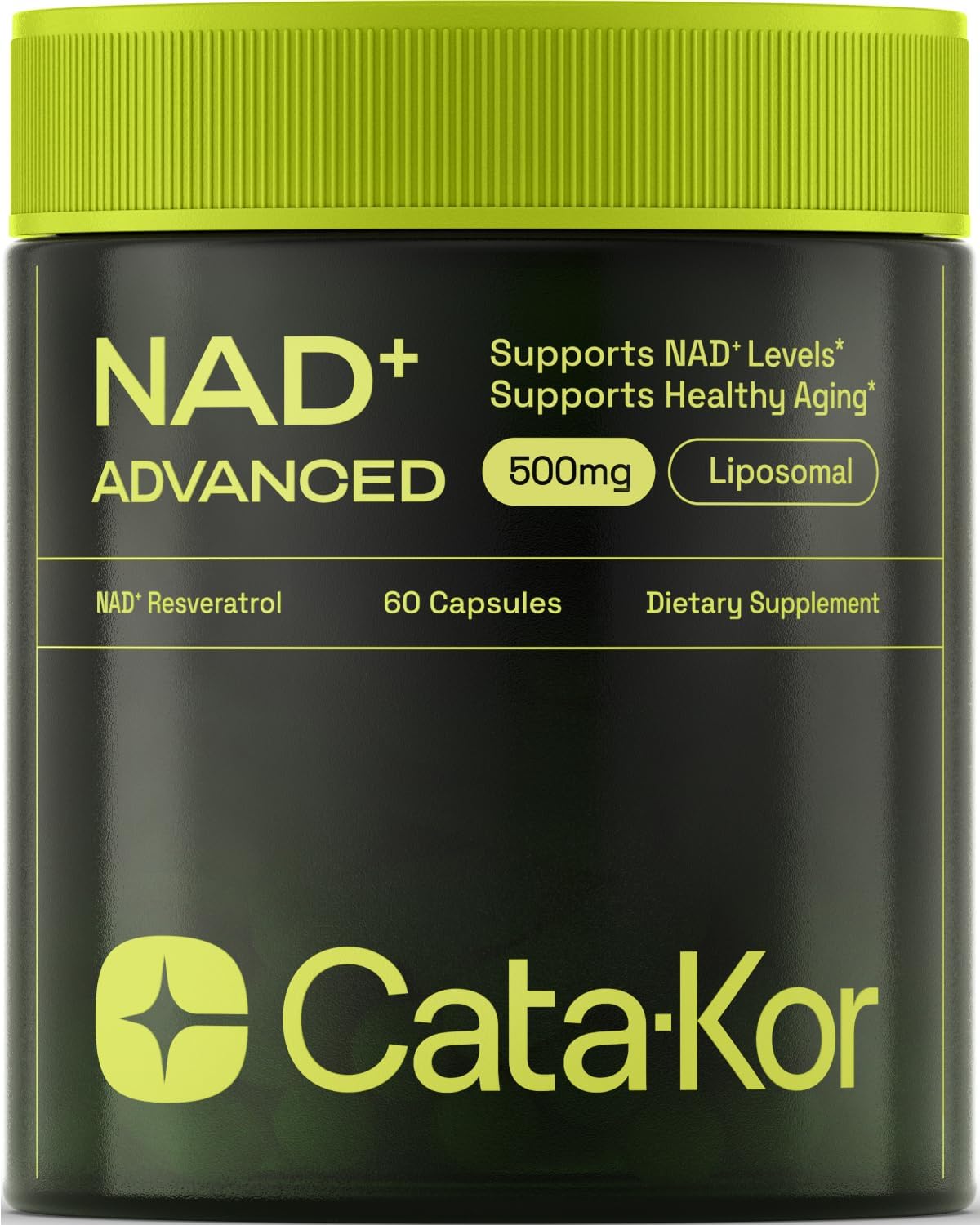 Cata-Kor Liposomal NAD with Resveratrol - High Purity NAD Supplement for Anti-Aging, Energy, Focus
