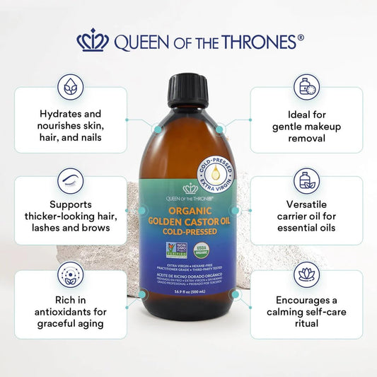 QUEEN OF THE THRONES Organic Golden Castor Oil 500ml