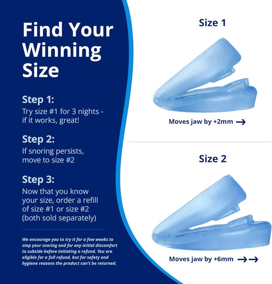 ZQuiet Anti-Snoring Mouthpiece - Starter Pack with 2 Sizes