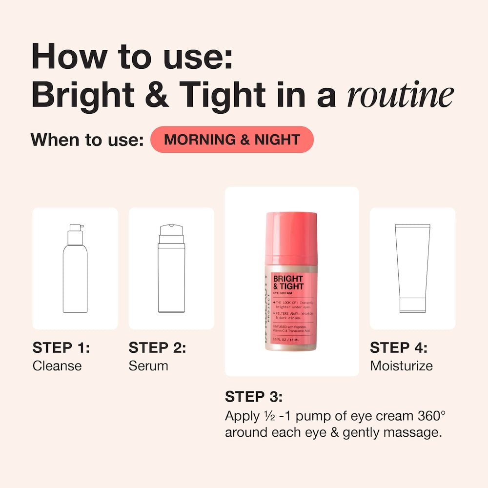 iNNBEAUTY PROJECT Bright & Tight Dark Circle Firming Eye Cream with Vitamin C & Peptides