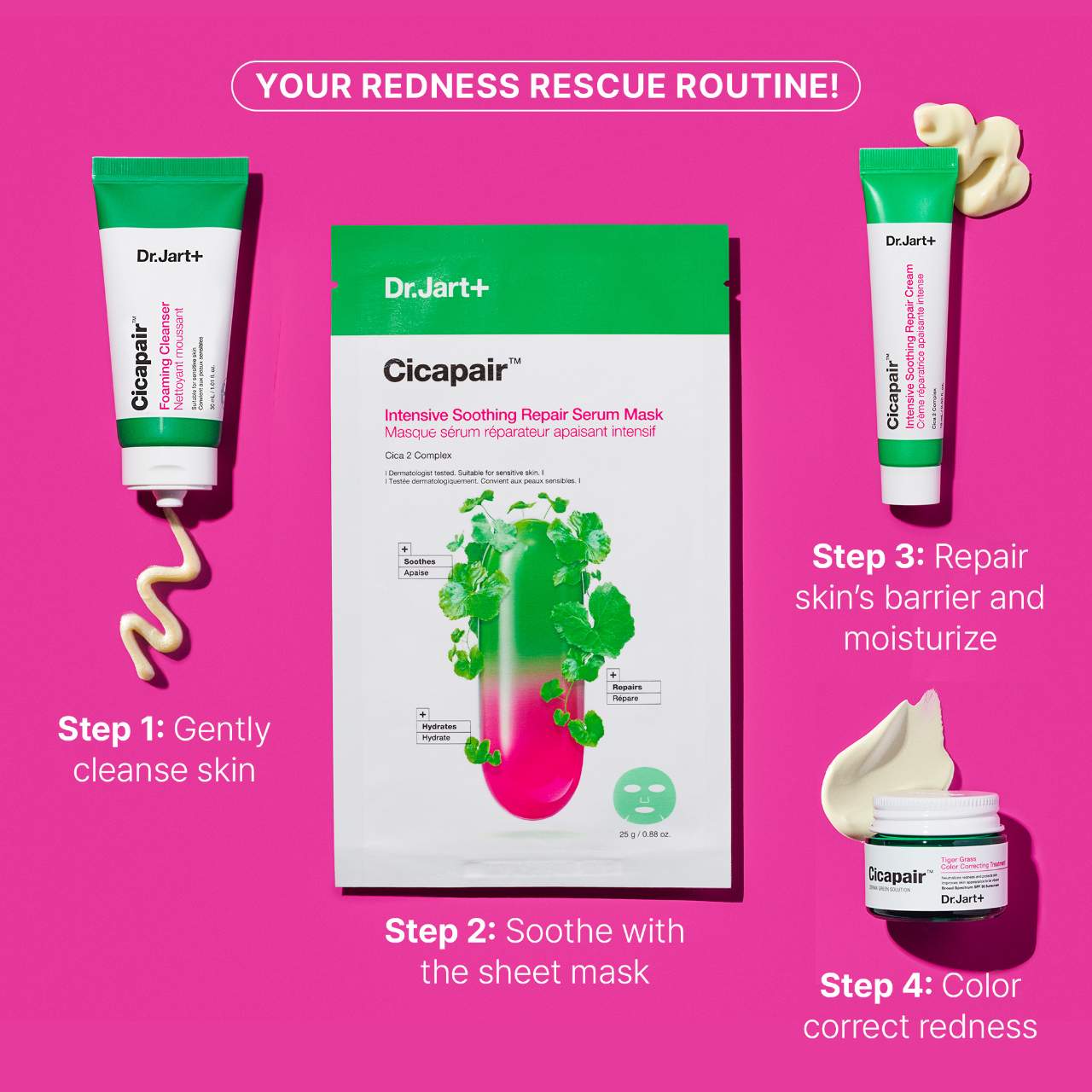 Dr. Jart+ Cicapair™ Redness Rescue Kit for Sensitive Skin