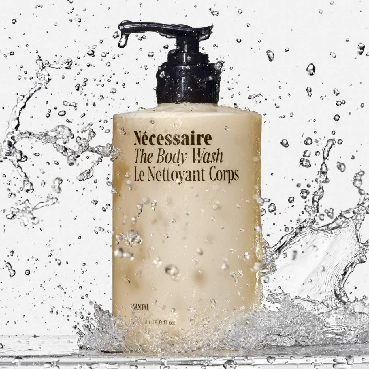 Nécessaire The Body Wash Santal – Therapeutic treatment Cleanse With Epsom Salt + Minerals With Pump