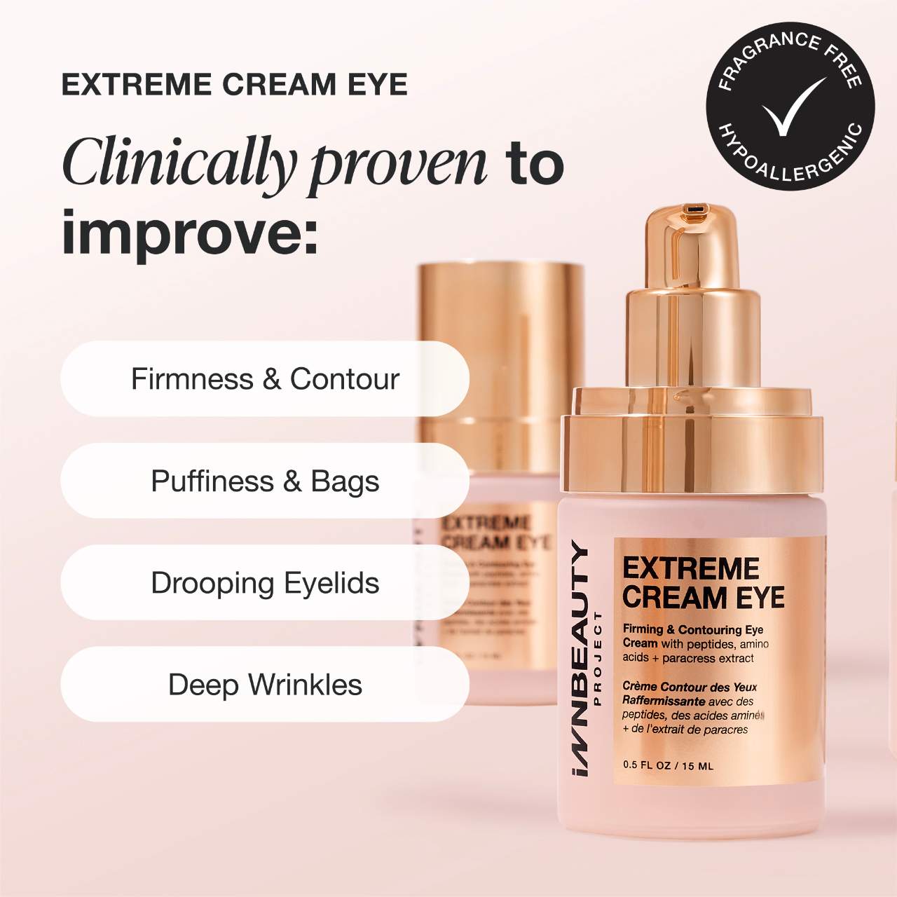 iNNBEAUTY PROJECT Extreme Cream Eye Firming & Contouring Refillable Eye Cream 15ml