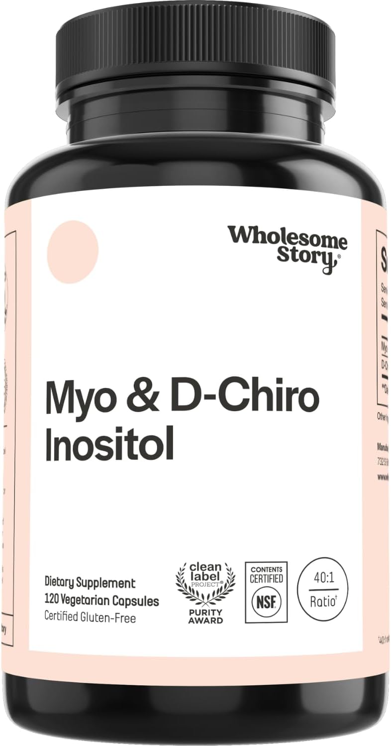 Wholesome Story Myo-Inositol & D-Chiro Inositol Capsules 40:1 Ratio (30-Day Supply)