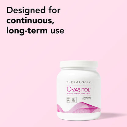 Theralogix Ovasitol Inositol Powder 90-Day Supply (400g) – 40:1 Myo-Inositol & D-Chiro Inositol