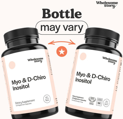 Wholesome Story Myo-Inositol & D-Chiro Inositol Capsules 40:1 Ratio (30-Day Supply)