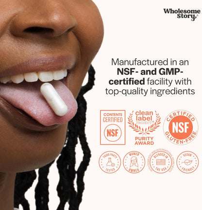 Wholesome Story Myo-Inositol & D-Chiro Inositol Capsules 40:1 Ratio (30-Day Supply)