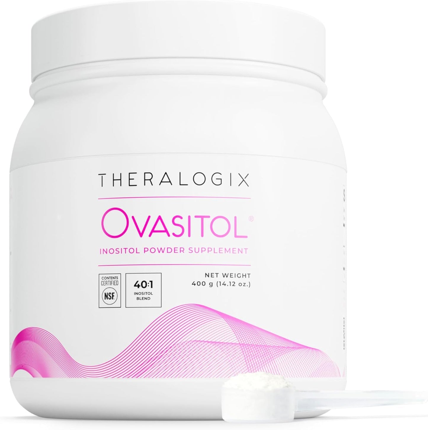 Theralogix Ovasitol Inositol Powder 90-Day Supply (400g) – 40:1 Myo-Inositol & D-Chiro Inositol
