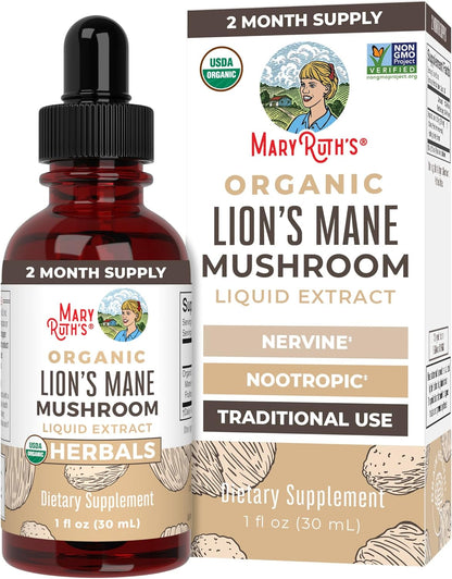 MaryRuth Organics Lions Mane Mushroom Supplement 30ML