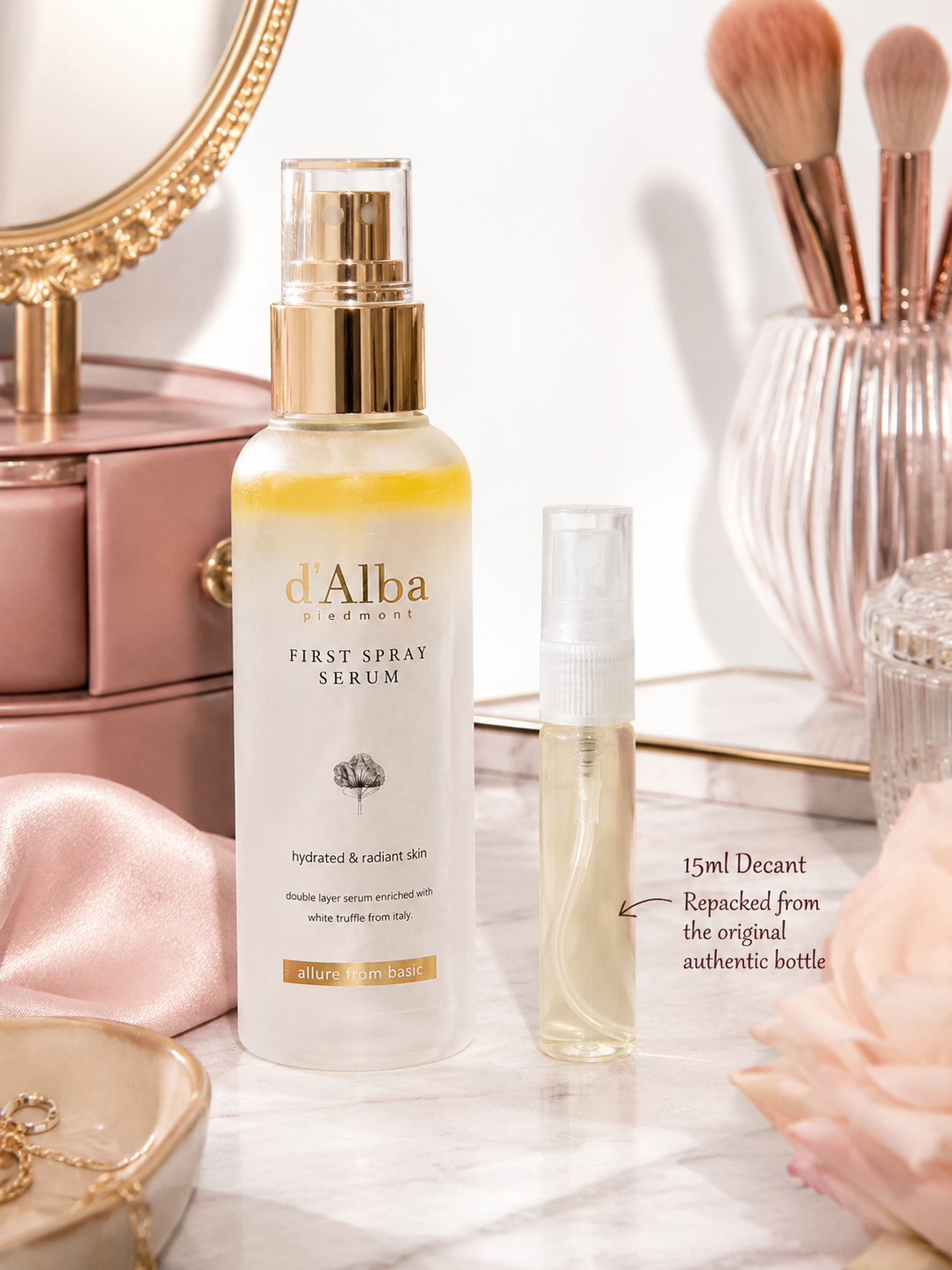 (DECANT) d'Alba First Spray Serum 15ml Travel Size | Repacked from Original Bottle