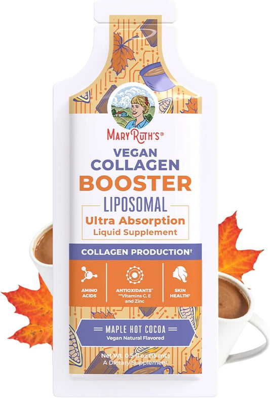 MaryRuth Organics Collagen Booster Liposomal | Sugar Free | Liquid Collagen Booster with Vitamin C, Vitamin E, Zinc, Copper & Silica
