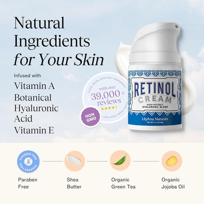 LilyAna Naturals Retinol Cream Anti Aging Moisturizer