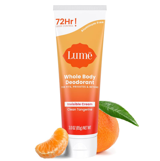 Lume Whole Body Deodorant Invisible Cream Tube - Clean Tangerine