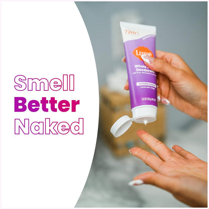 Lume Whole Body Deodorant Invisible Cream Tube - Lavender Sage