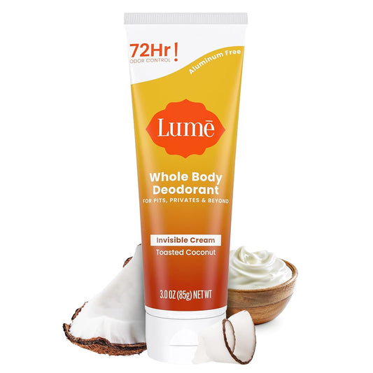 Lume Whole Body Deodorant Invisible Cream Tube - Toasted Coconut