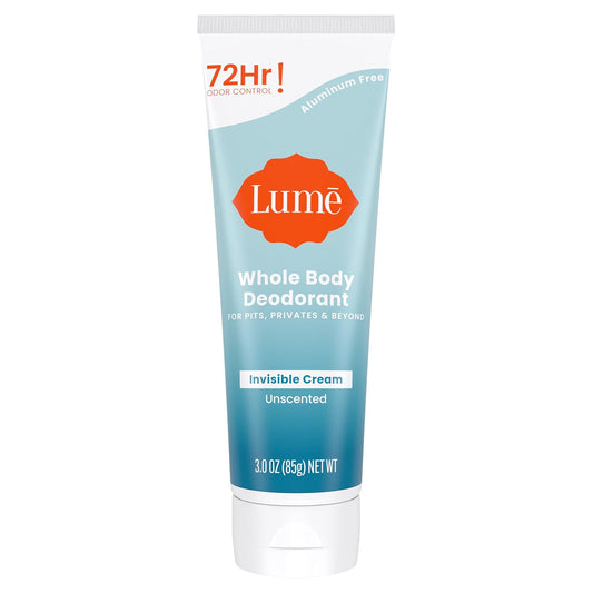 Lume Whole Body Deodorant Invisible Cream Tube - Unscented