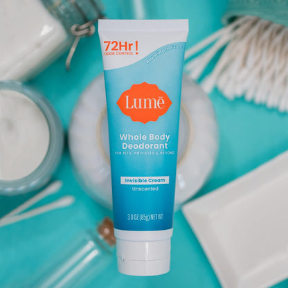 Lume Whole Body Deodorant Invisible Cream Tube - Unscented