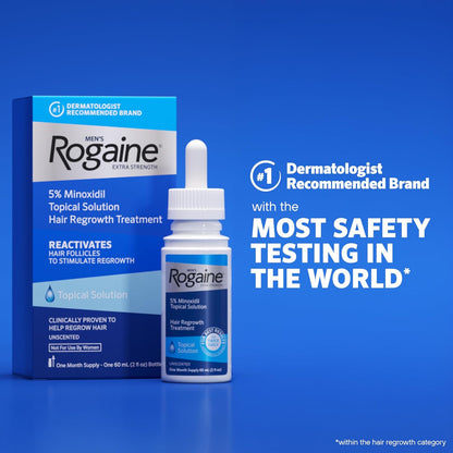 Rogaine Extra Strength 5% Minoxidil Topical Solution for Hair Loss & Regrowth
