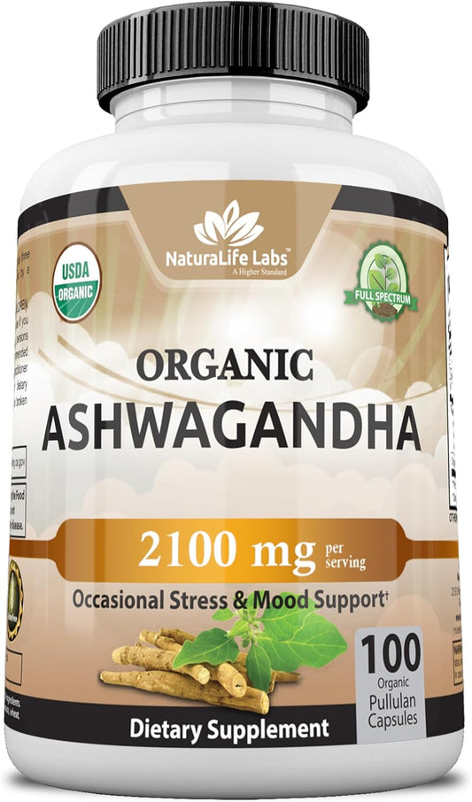 NaturaLife Labs Organic Ashwagandha 2100mg