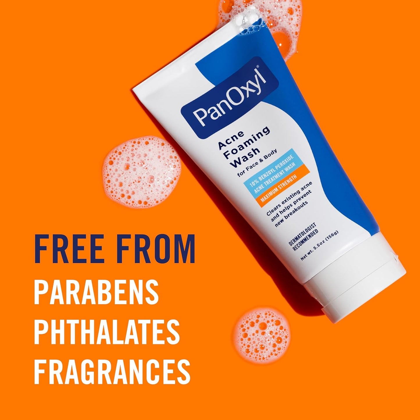 PanOxyl Acne Foaming Wash Benzoyl Peroxide 10% Maximum Strength Antimicrobial