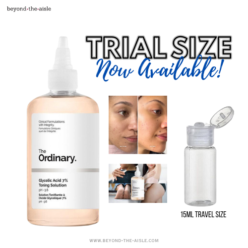 (Decant Trial Size) The Ordinary Glycolic Acid 7% Exfoliating Toner 15ml