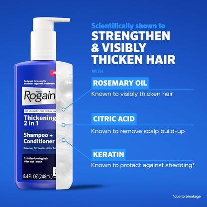 Rogaine Men's Hair Thickening 2 in 1 Shampoo + Conditioner
