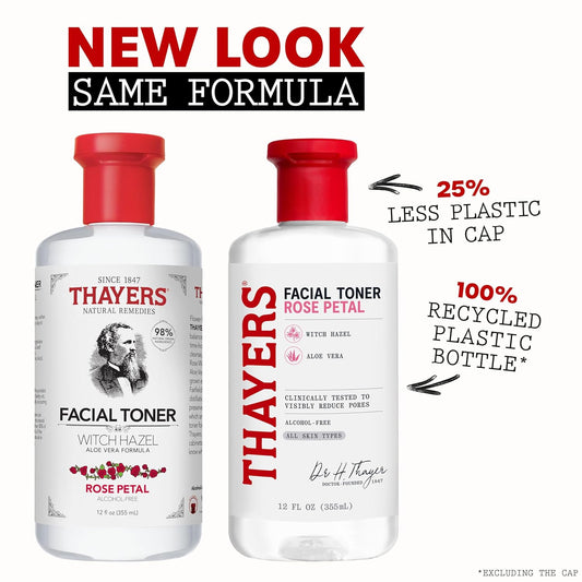 Thayers Alcohol-Free Witch Hazel Facial Toner for Glowing Skin (Packaging May Vary)