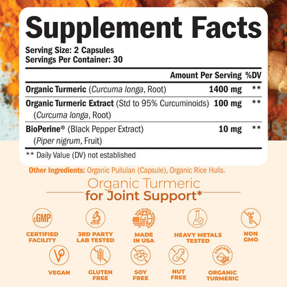 Vimerson Health Turmeric Supplement - High Potency Turmeric Curcumin Supplement
