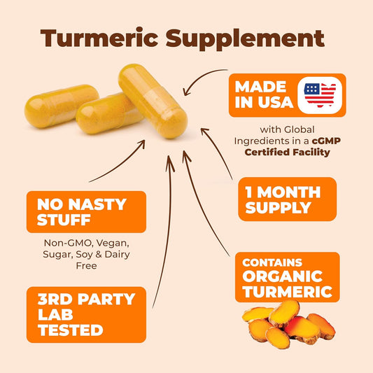 Vimerson Health Turmeric Supplement - High Potency Turmeric Curcumin Supplement