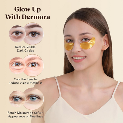 DERMORA Golden Glow Under Eye Patches (15 pairs)