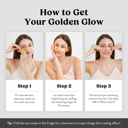 DERMORA Golden Glow Under Eye Patches (15 pairs)