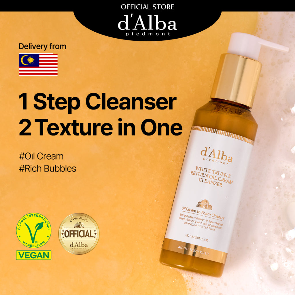 (DECANT) d'Alba White Truffle Return Oil Cream Cleanser | Authentic Repack Travel Size