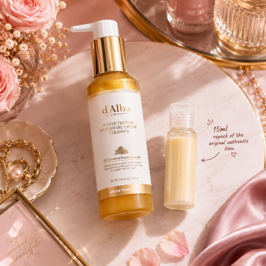 (DECANT) d'Alba White Truffle Return Oil Cream Cleanser | Authentic Repack Travel Size