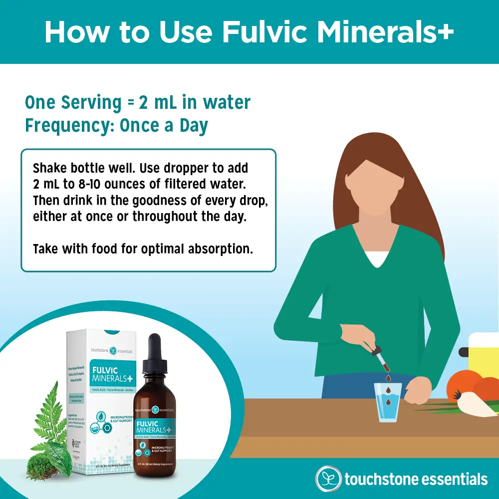 Touchstone Essentials Daily Detox Fulvic Minerals+ 60 mL | 30-day supply
