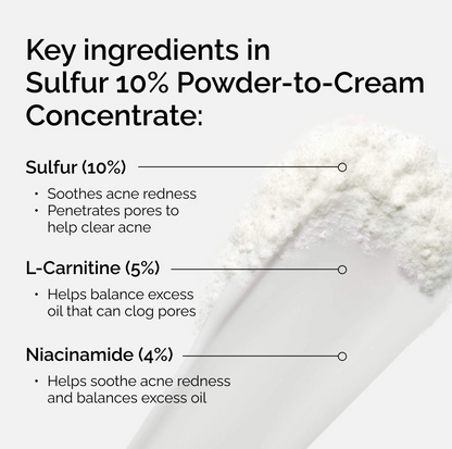 The Ordinary Sulfur 10% Powder-to-Cream Acne Spot Treatment