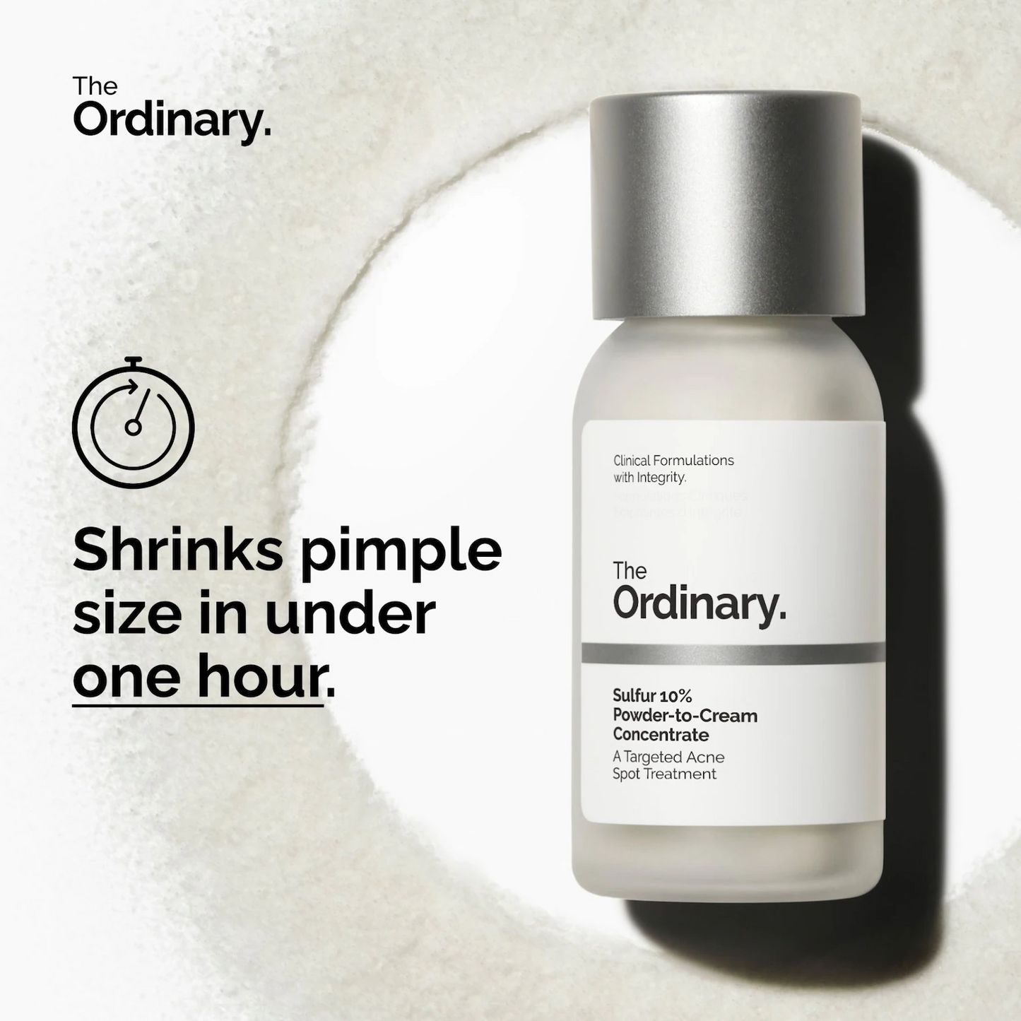 The Ordinary Sulfur 10% Powder-to-Cream Acne Spot Treatment